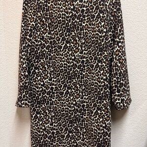 J. Crew Black and Cream Sheath Dress 3/4 Sleeve Night Out